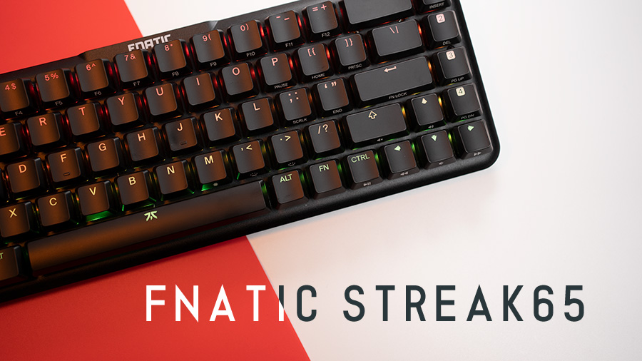 Fnatic STREAK65 レビュー。ロープロファイル銀軸の65%キーボード