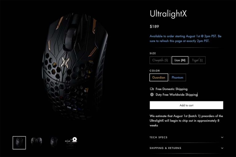 Finalmouse ULXが発売され、無事ゲットしました | ゲームギーク